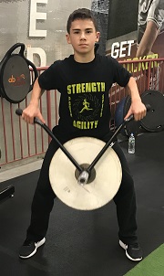 boy lifting weight