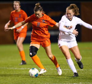 Jenna Tivnan playing soccer