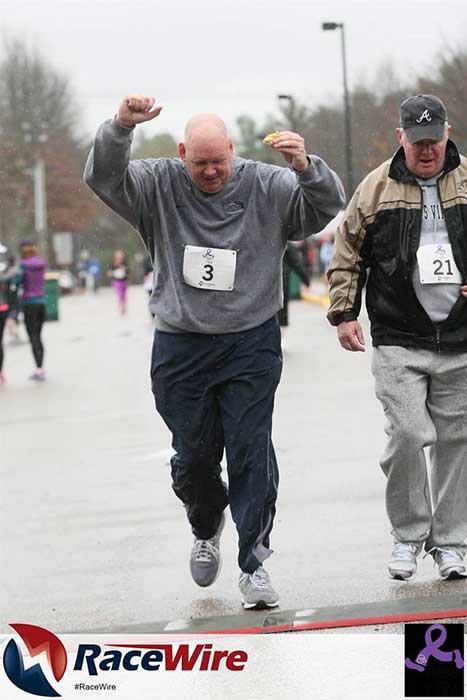 old man running