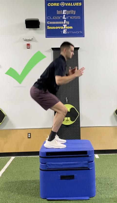 Correct posture for doing box jump