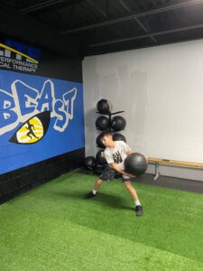 Boy doing crossfit