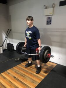 Ethan Arbit deadlifts